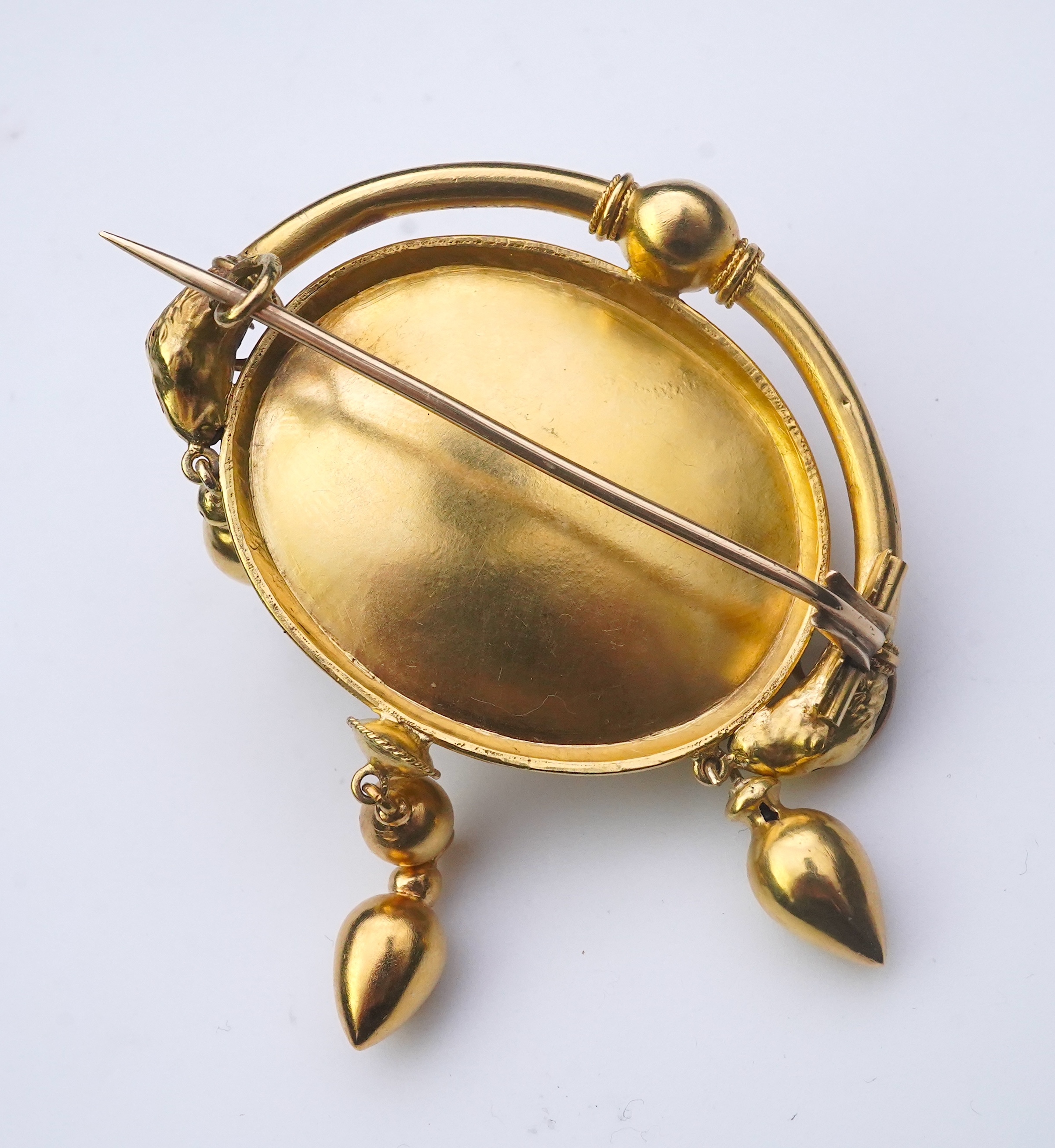 An Archaeological Revival gold brooch, Papal States, 1860s